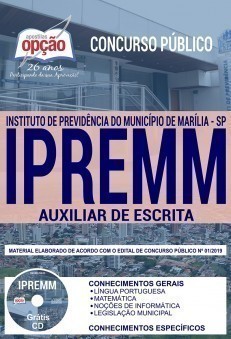 Apostila Concurso IPREMM 2019 Auxiliar de Escrita