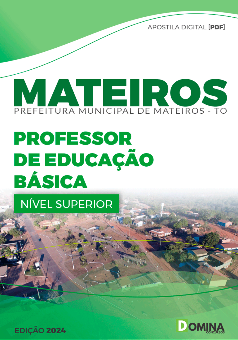 Apostila Digital Prefeitura De Mateiros TO 2024 Em PDF