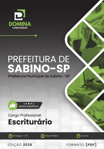Concurso Prefeitura de Sabino - SP 2026