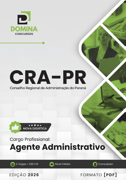 Capa Apostila Agente Administrativo CRA PR 2026