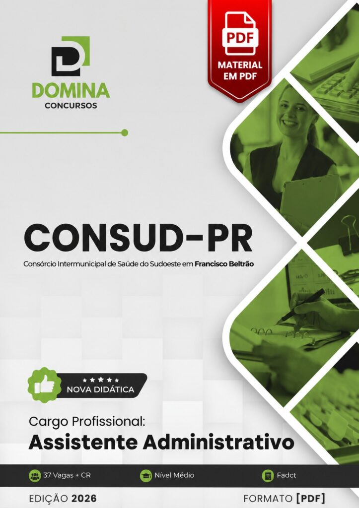 Apostila Consud- PR 2026 para Auxiliar de Creche em PDF - Material Atualizado
