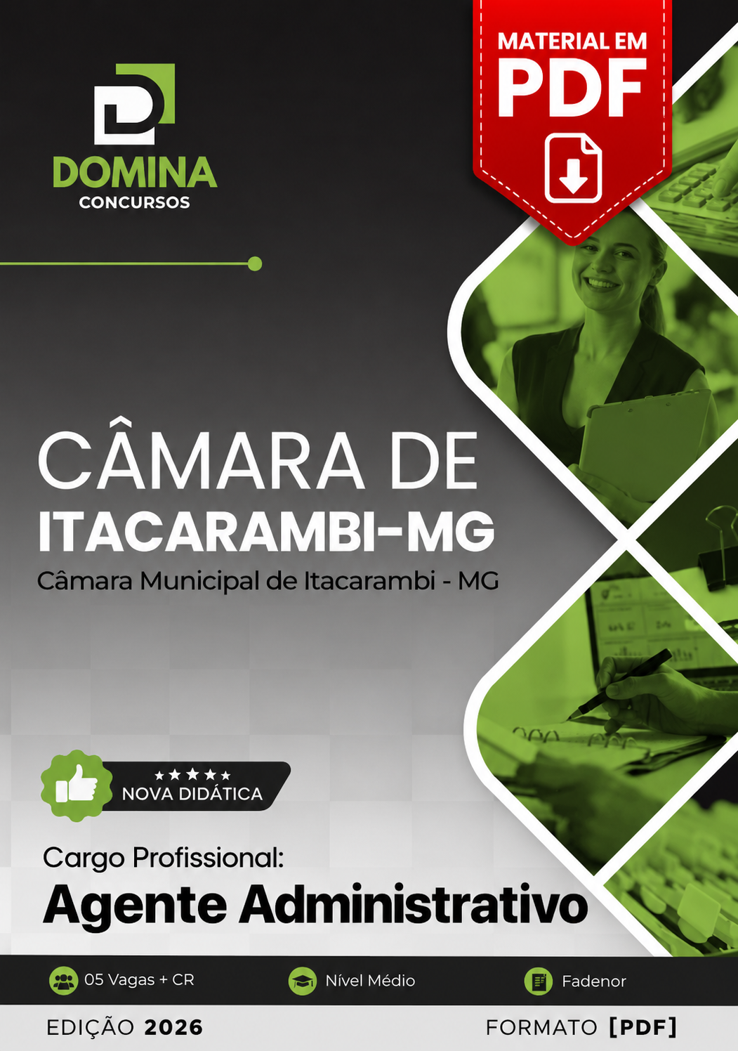 Apostila Agente Administrativo Câmara Itacarambi MG 2026 em PDF