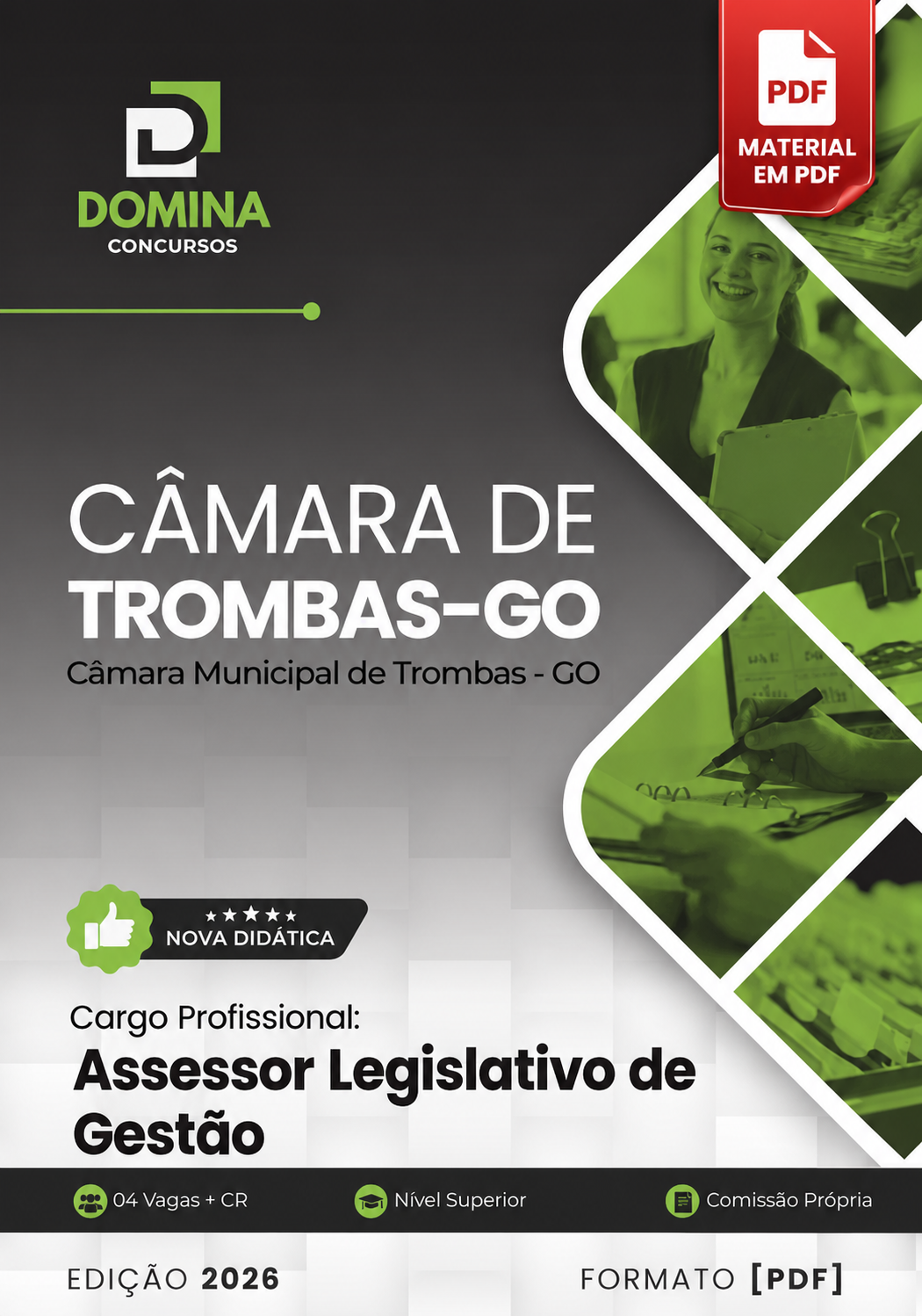 Apostila Assessor Legislativo de Gestão Câmara de Trombas GO 2026 PDF