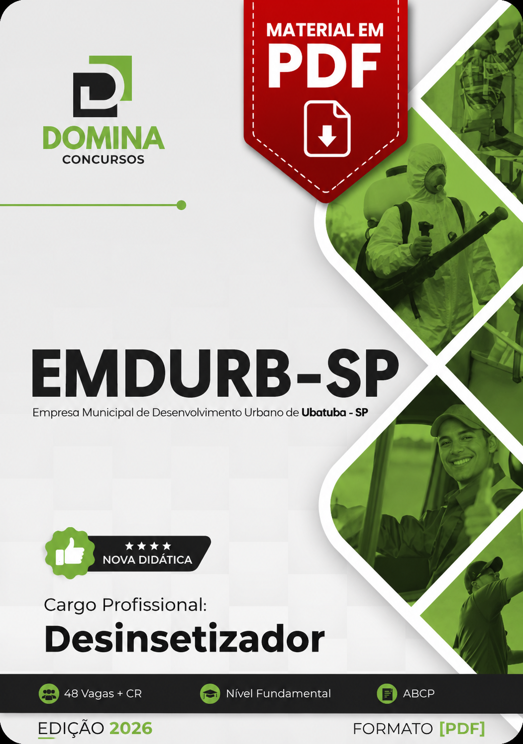 Apostila Desinsetizador EMDURB Ubatuba SP 2026
