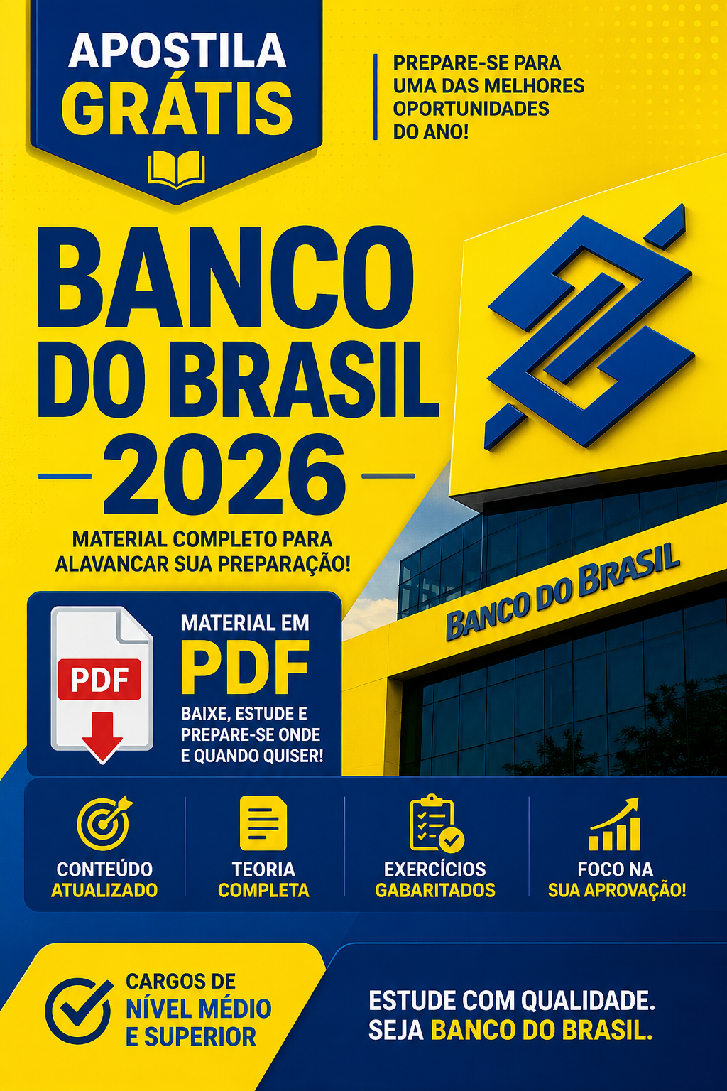 Apostila Grátis Banco do Brasil 2026 PDF