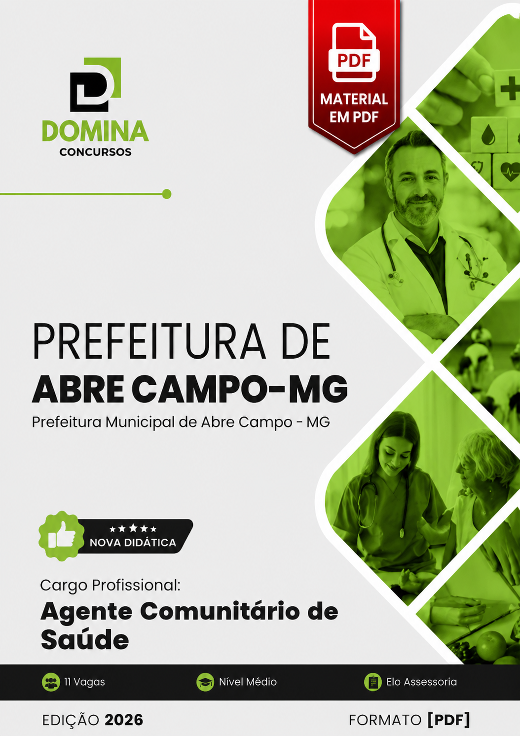 Apostila Agente Comunitário de Saúde Prefeitura de Abre Campo MG 2026 em PDF