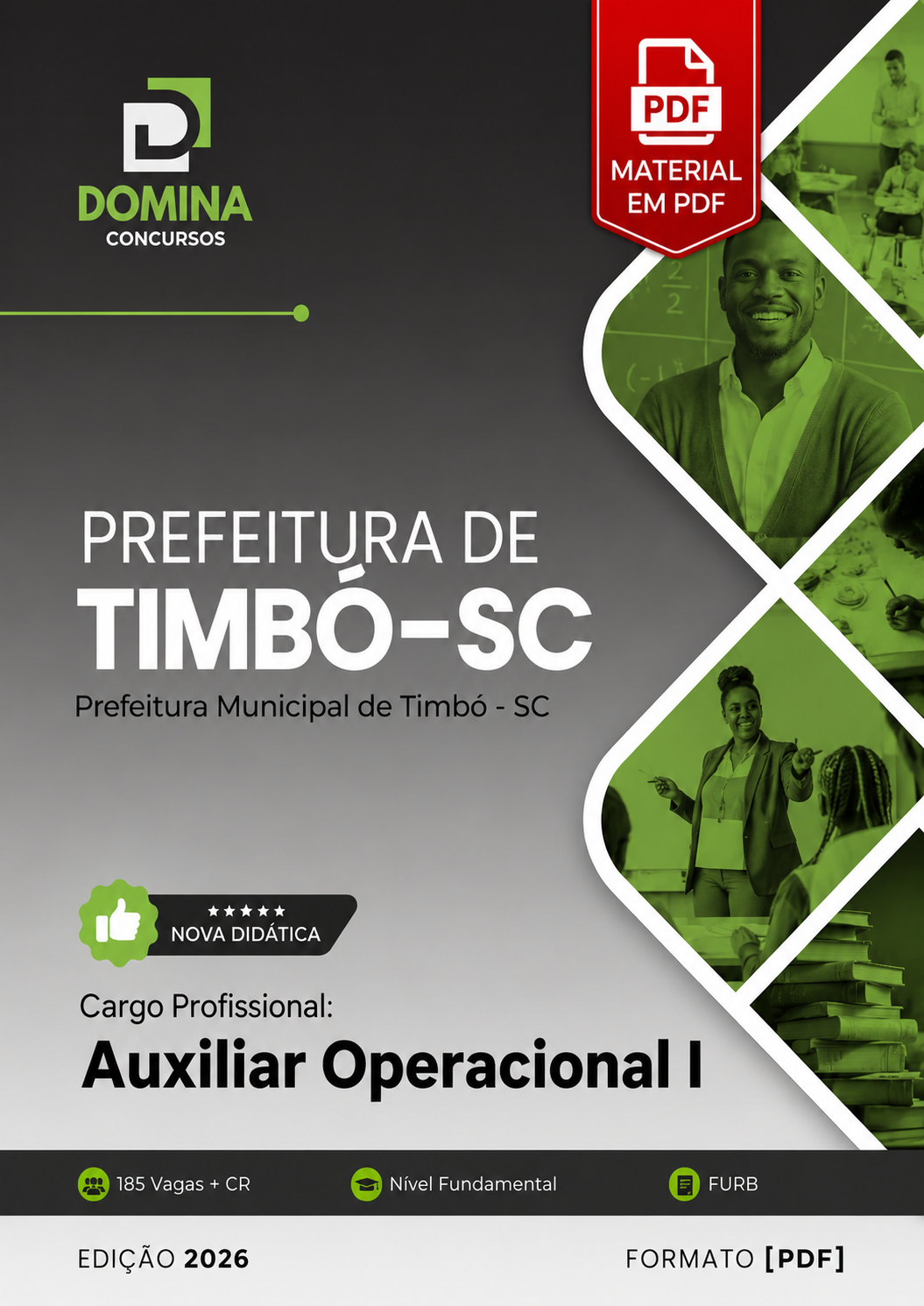 Apostila Auxiliar Operacional I Prefeitura de Timbó SC 2026 em PDF