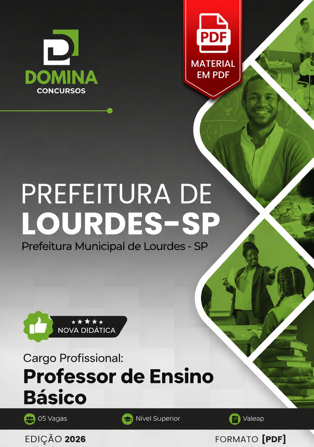 Apostila Professor de Ensino Básico Prefeitura Lourdes SP 2026 PDF