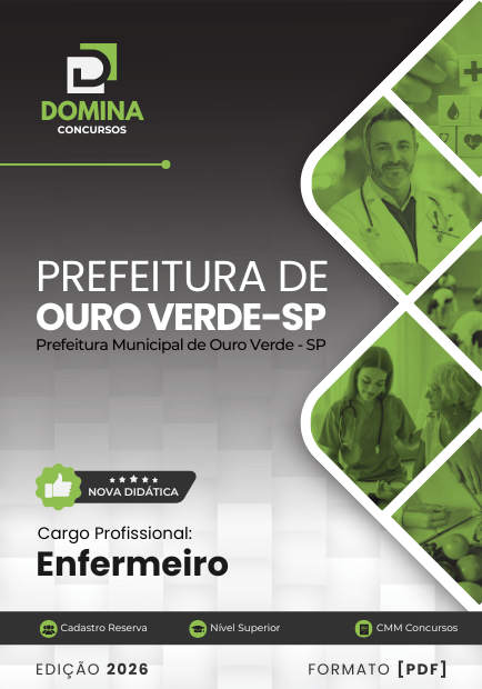 Capa Apostila Enfermeiro Prefeitura de Ouro Verde SP