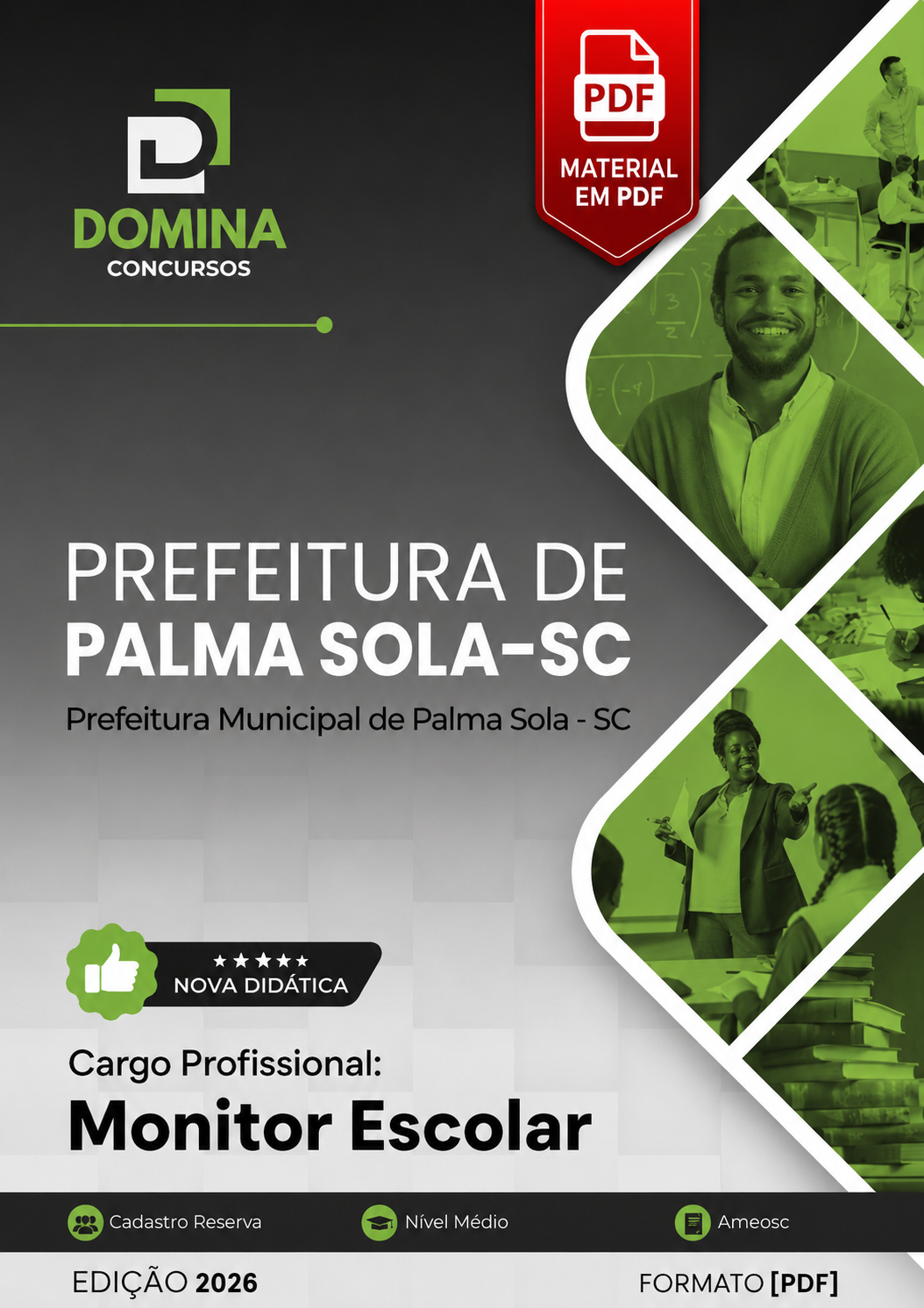 Apostila Monitor Escolar Prefeitura Palma Sola SC 2026 PDF