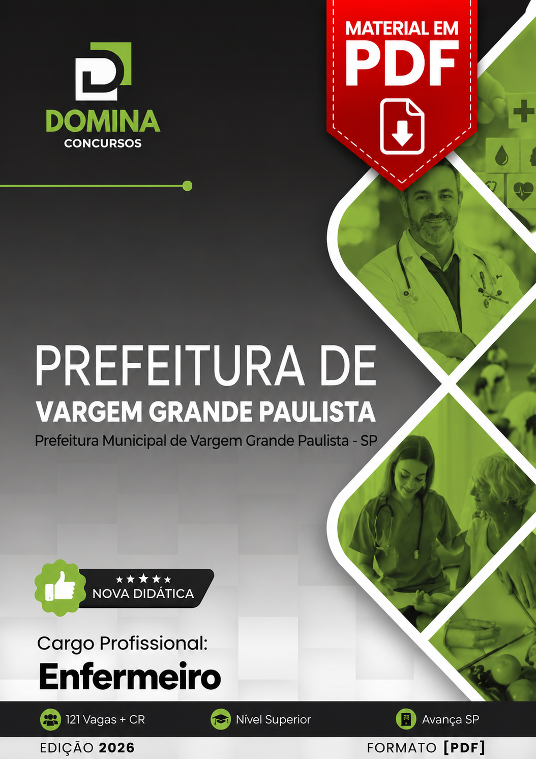 Apostila Enfermeiro Vargem Grande Paulista SP 2026 em PDF