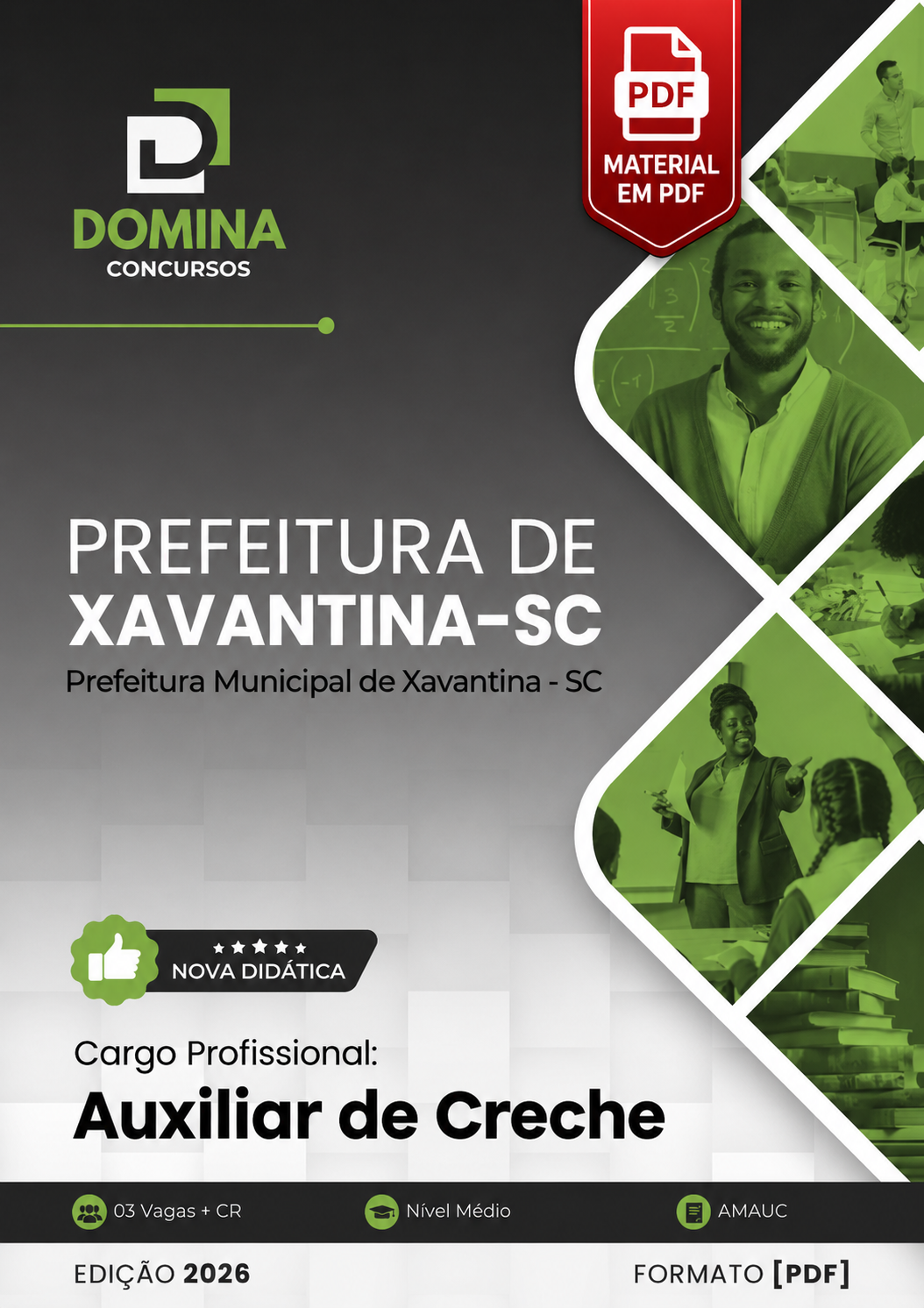 Apostila Auxiliar de Creche Xavantina SC 2026 em PDF