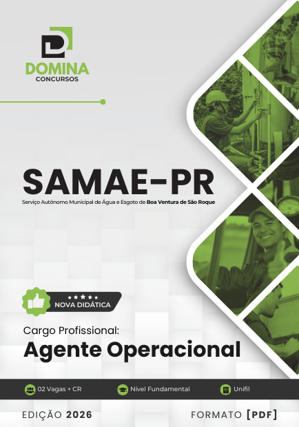 Apostila Agente Operacional - SAMAE Boa Ventura de São Roque PR 2026