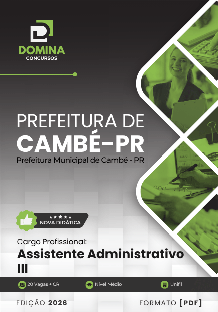 Apostila Assistente Administrativo III Prefeitura de Cambé PR 2026