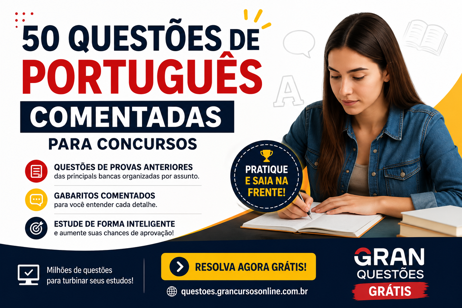 50 Questões de Português Comentadas para Concursos