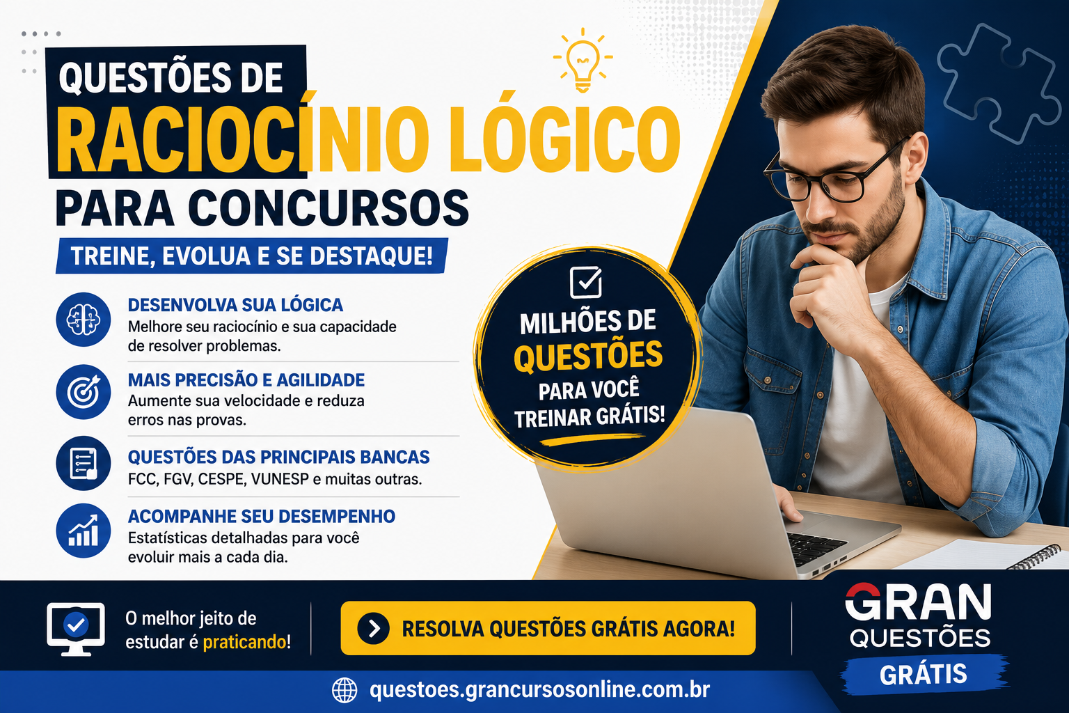 Questões de Raciocínio Lógico Comentadas para Concursos