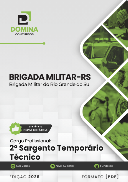 Apostila Brigada Militar RS 2026 Sargento Temporário Técnico