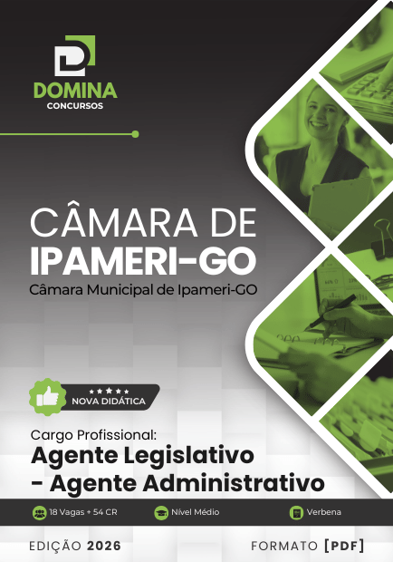 Apostila Câmara de Ipameri GO 2026 Agente Legislativo Agente Administrativo PDF