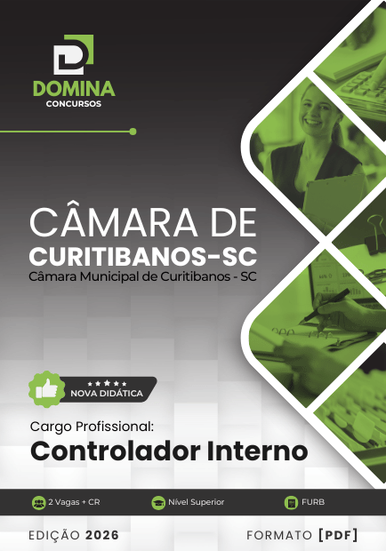 Capa da Apostila Câmara Curitibanos SC PDF Controlador Interno