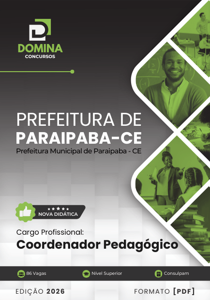 Apostila Coordenador Pedagógico Prefeitura de Paraipaba CE 2026 PDF