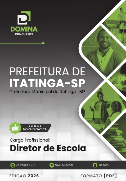Capa Apostila Diretor de Escola Itatinga SP