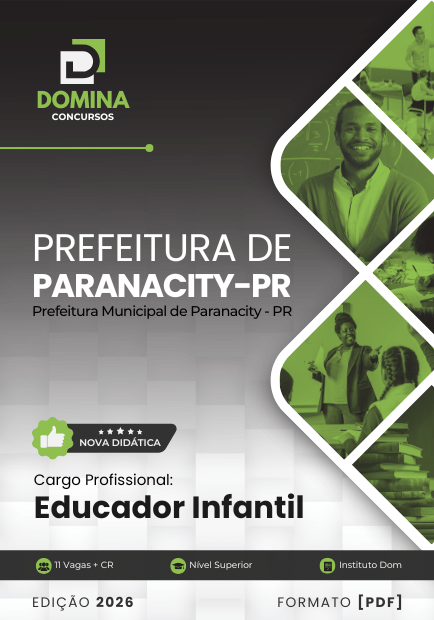 Capa Apostila Educador Infantil Paranacity PR