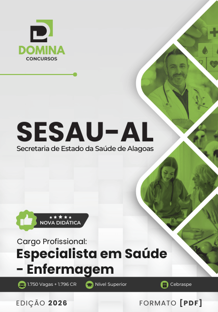 Apostila PDF Especialista em Saúde - Enfermagem SESAU AL 2026