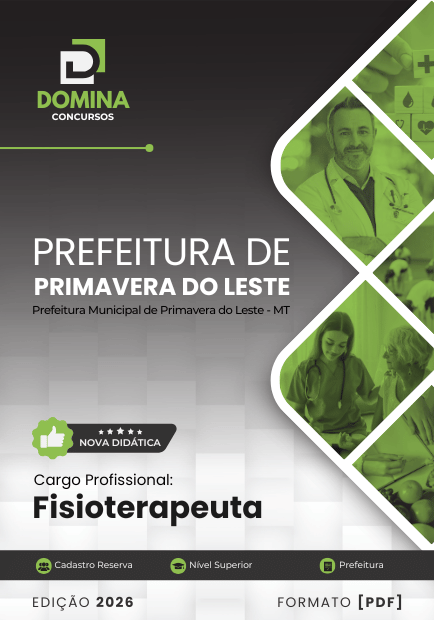 Capa Apostila Fisioterapeuta Primavera do Leste MT 2026