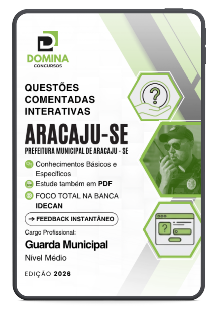 Capa Apostila 1200 Questões Comentadas Guarda Municipal Aracaju SE