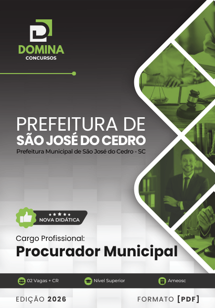 Apostila Concurso São José do Cedro SC 2026 Procurador Municipal PDF