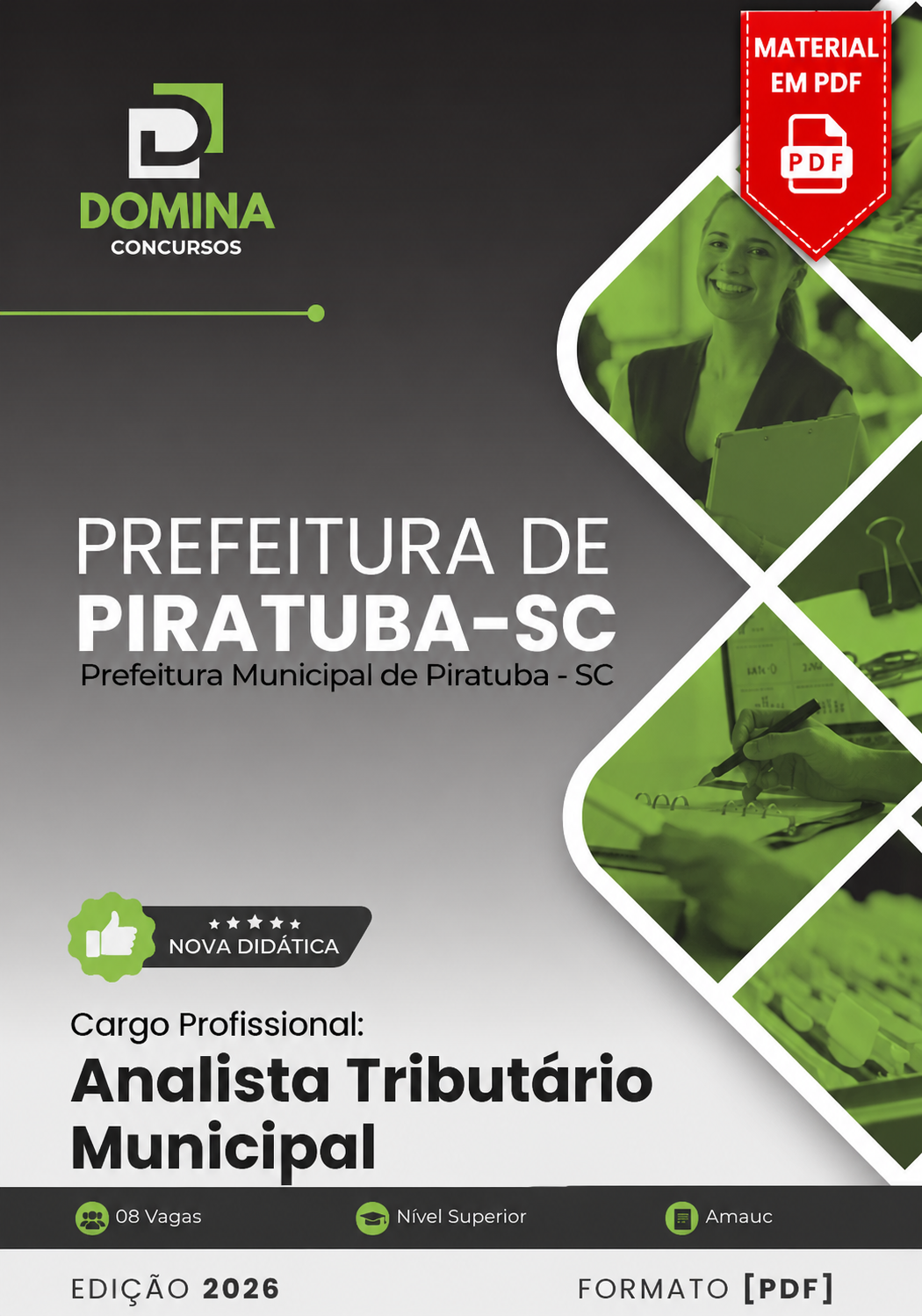 Apostila Analista Tributário Municipal Prefeitura de Piratuba SC 2026 em PDF