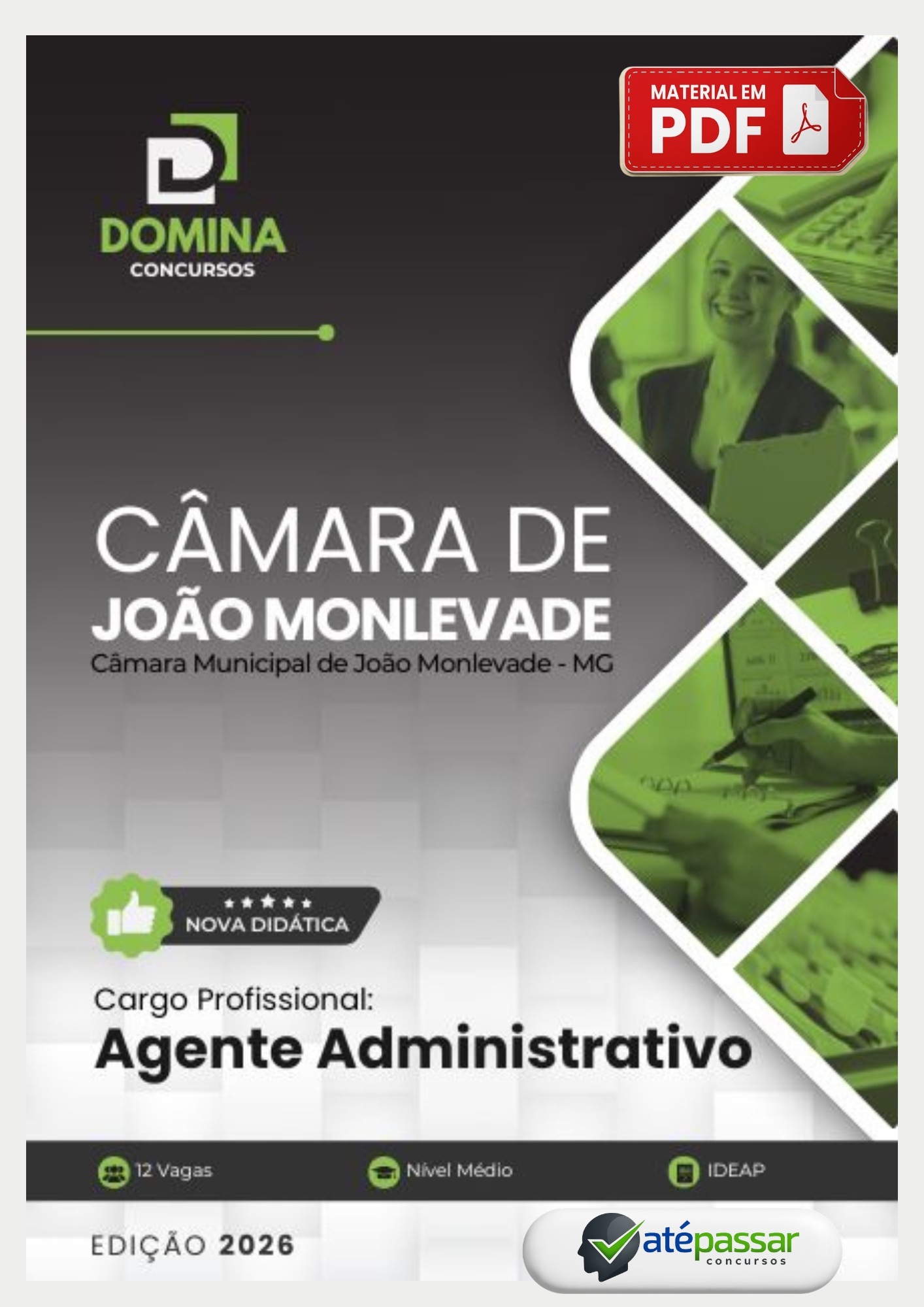 Apostila Concurso Agente Administrativo Câmara de João Monlevade MG IDEAP 2026