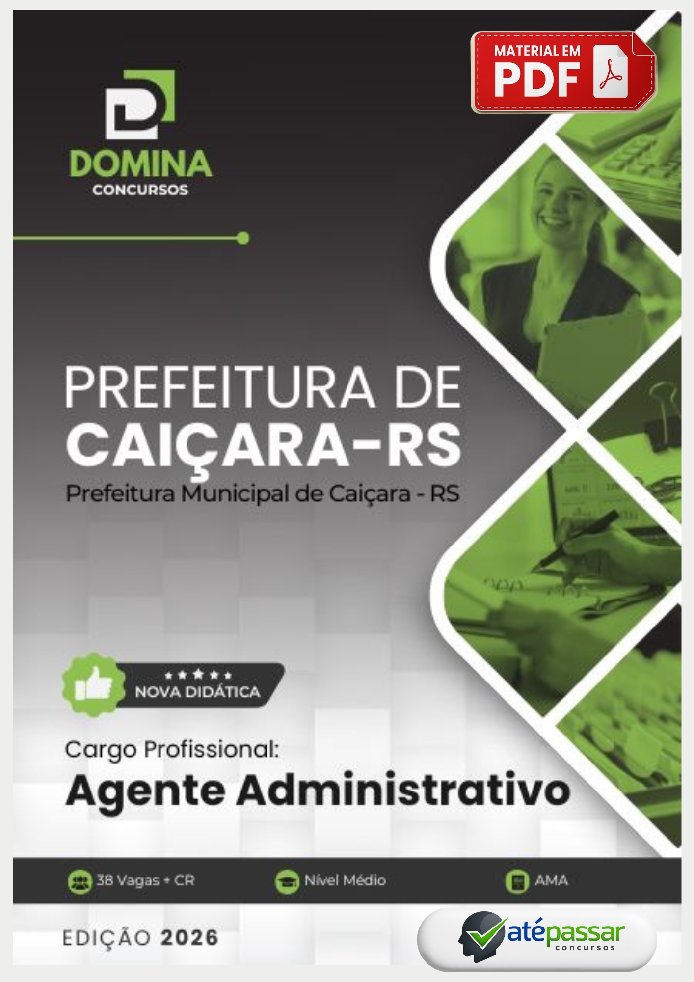 Apostila Agente Administrativo Caiçara RS AMA 2026 PDF