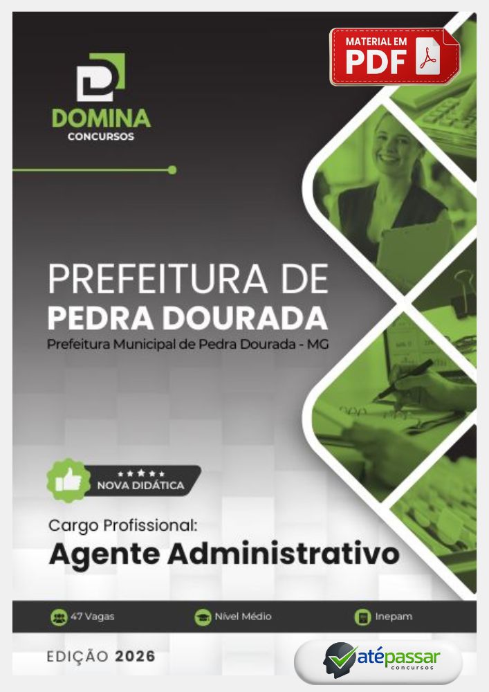 Apostila Agente Administrativo Pedra Dourada MG INEPAM 2026 PDF