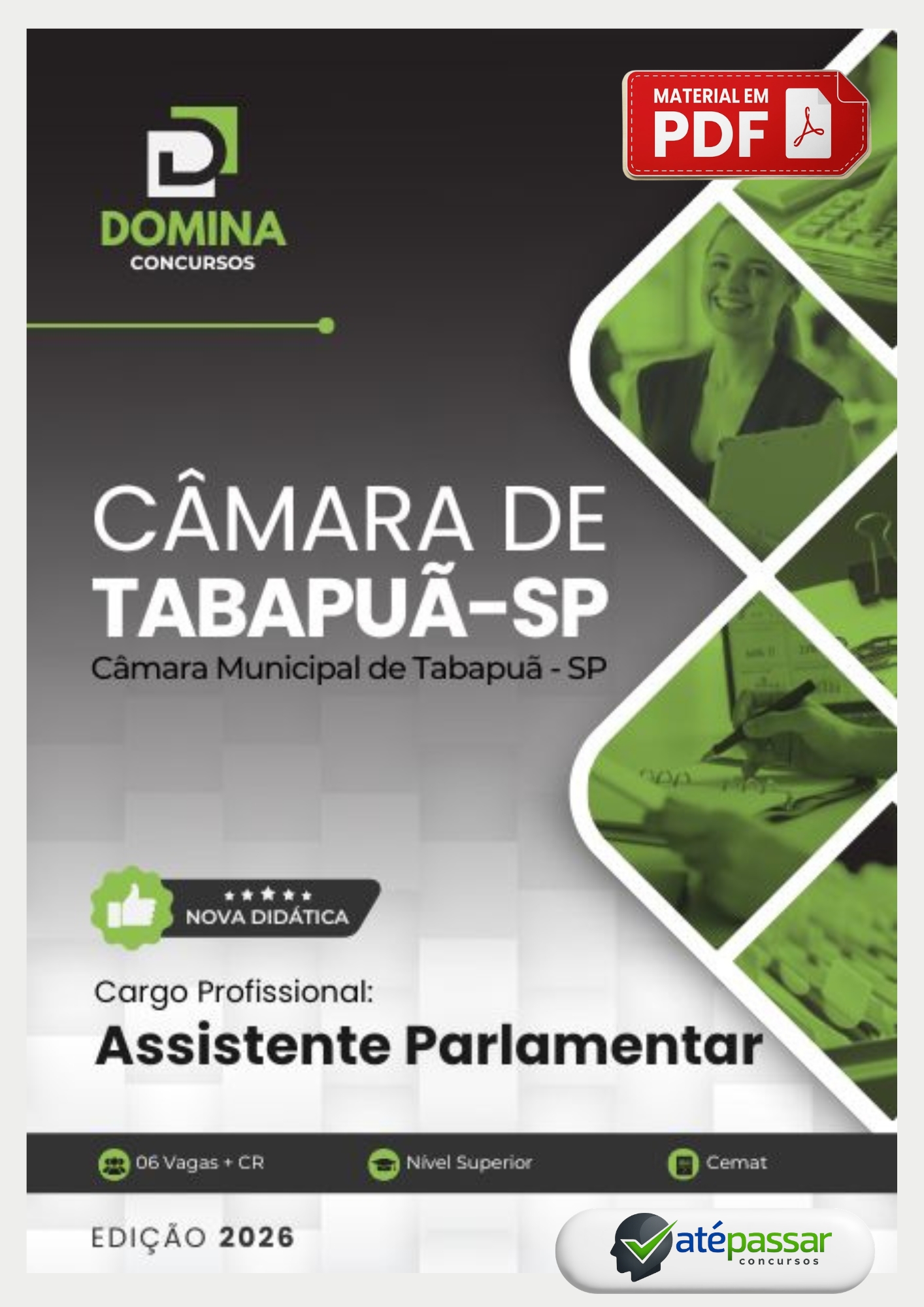 Apostila Assistente Parlamentar Câmara Tabapuã SP CEMAT 2026 PDF