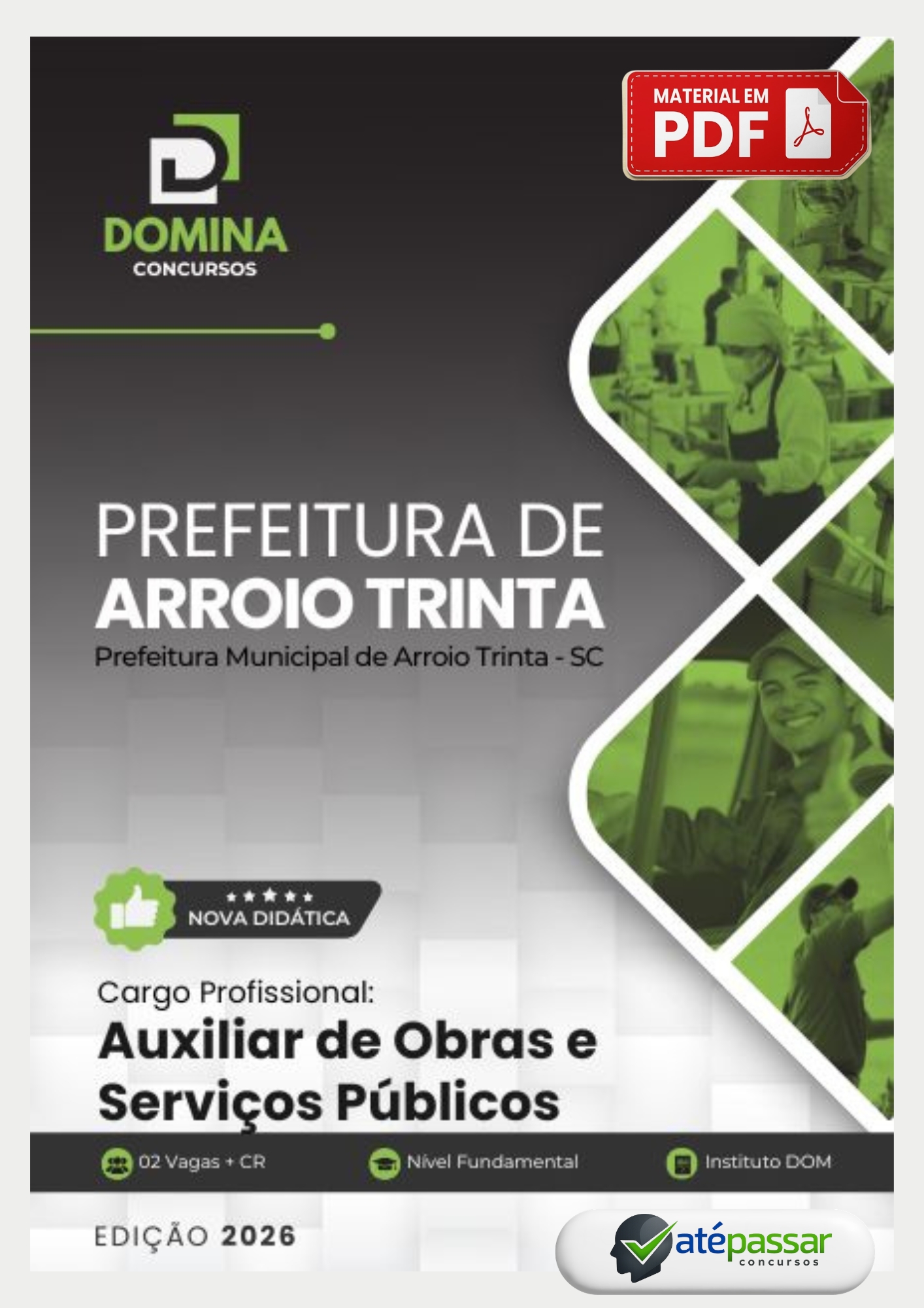 Apostila Auxiliar de Obras e Serviços Públicos Arroio Trinta SC Instituto DOM 2026 PDF
