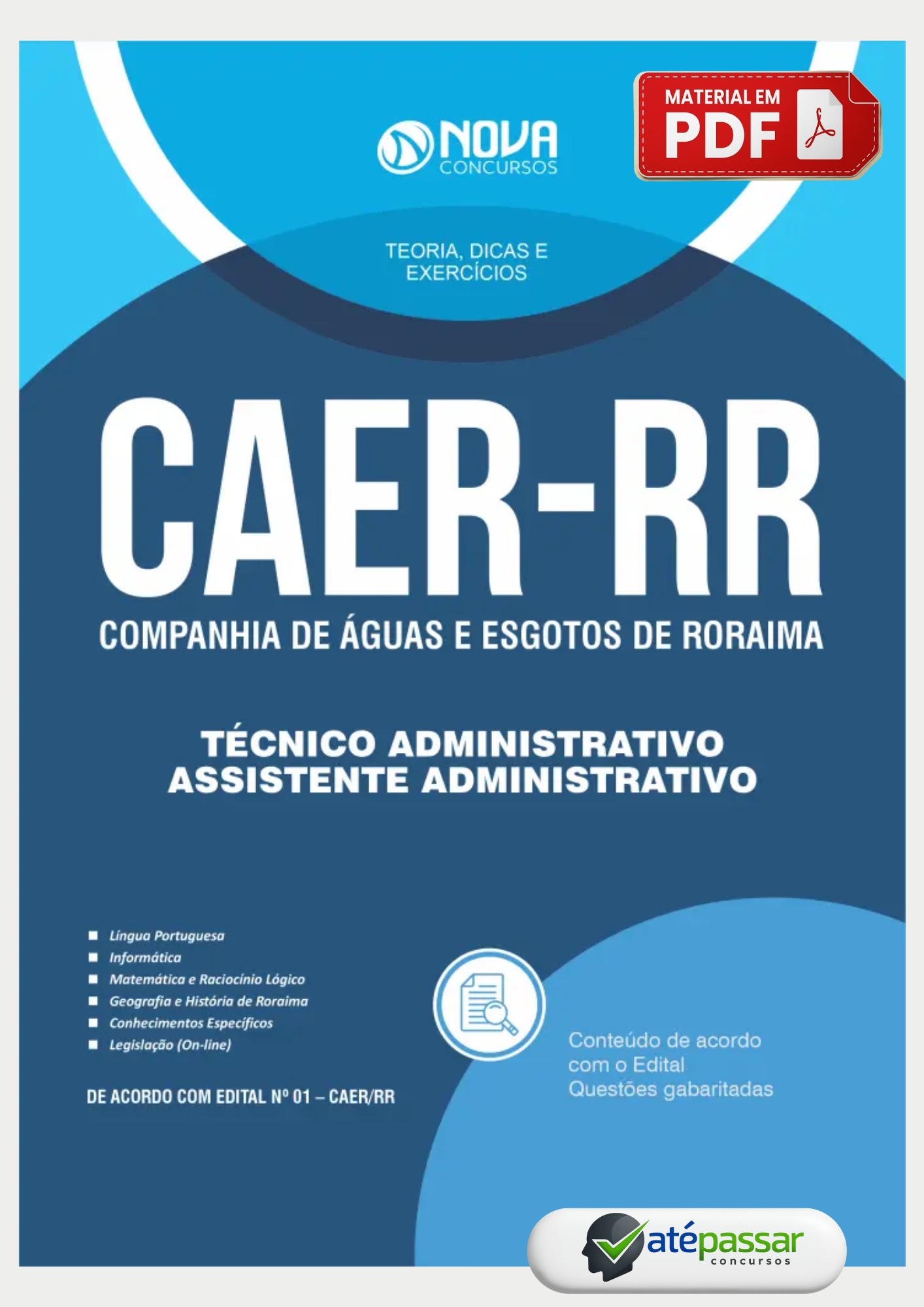 Apostila Técnico Administrativo Assistente Administrativo CAER RR Ajuri 2026 PDF