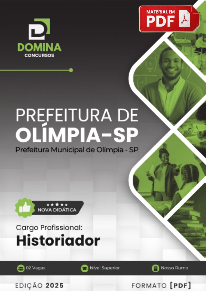 Apostila Historiador Olímpia SP 2026 PDF Instituto Nosso Rumo