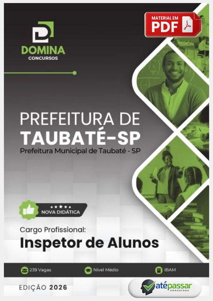 Apostila Inspetor de Alunos Taubaté SP IBAM 2026 PDF