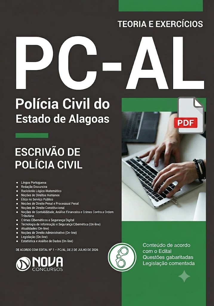 Apostila Escrivão de Polícia Civil PC-AL 2026 PDF