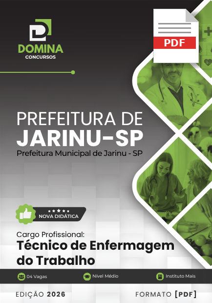 Apostila Técnico de Enfermagem do Trabalho Jarinu SP 2026 PDF