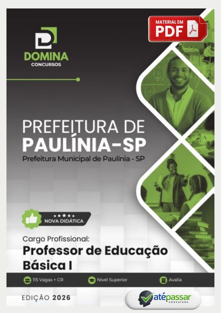 Apostila para Professor de Educação Básica da Prefeitura de Paulínia - SP 2026.
