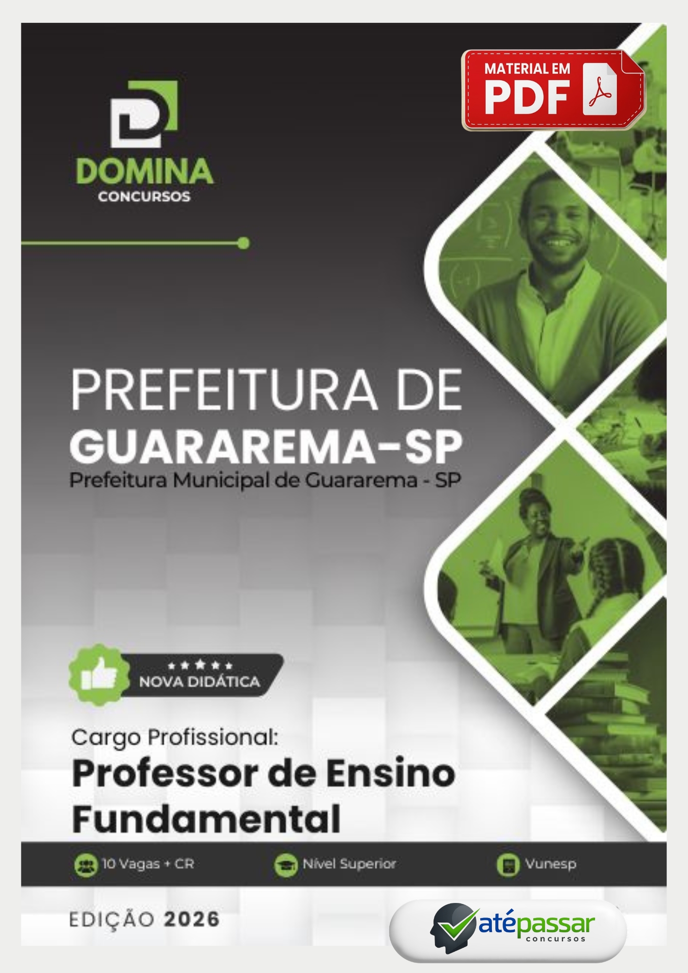 Apostila Concurso Professor de Ensino Fundamental Prefeitura de Guararema SP VUNESP 2026
