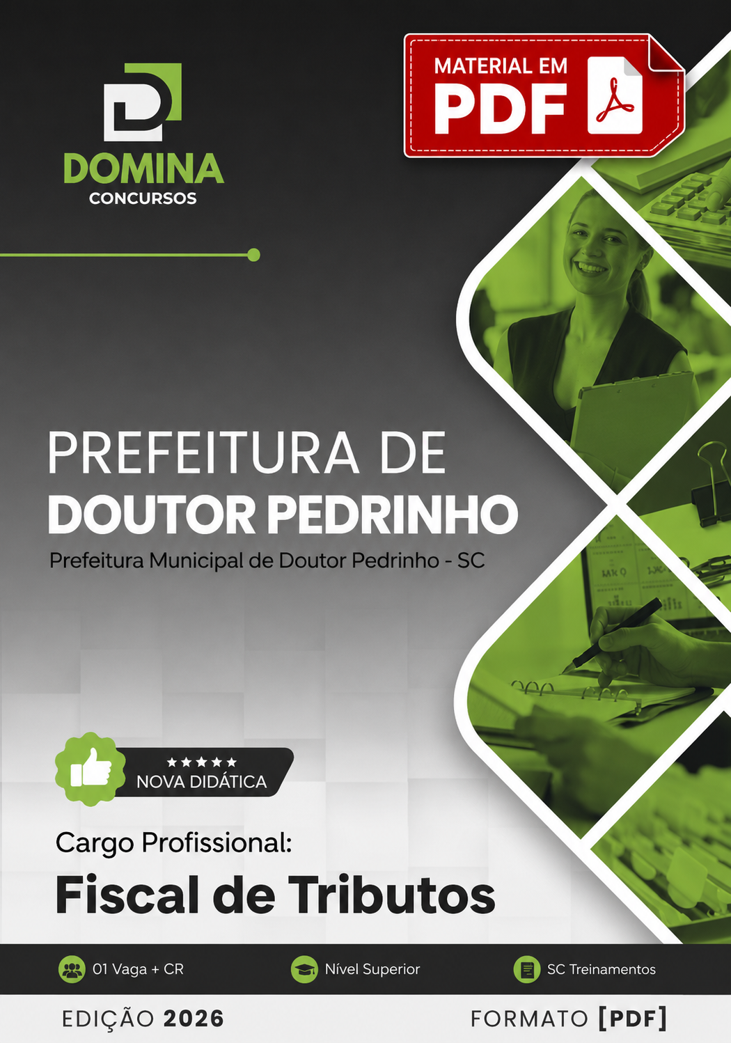 Apostila Fiscal de Tributos Prefeitura de Doutor Pedrinho SC 2026 em PDF