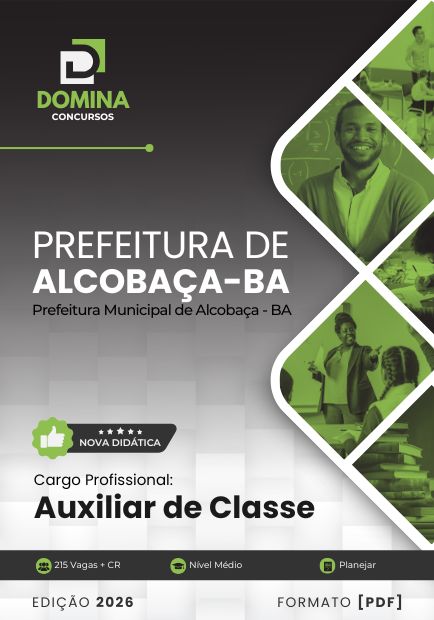 Apostila Concurso Auxiliar de Classe Prefeitura de Alcobaça BA 2026