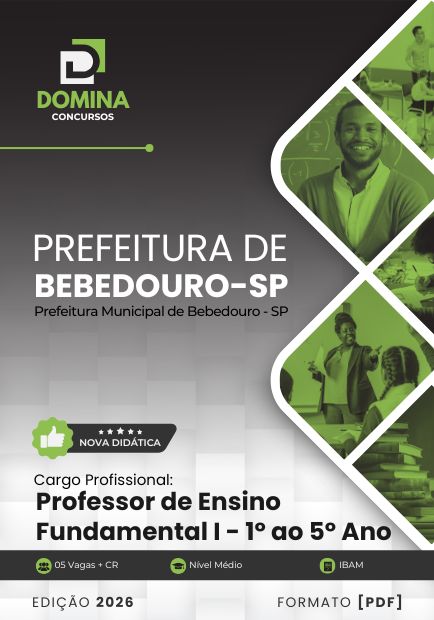 Apostila Concurso Professor de Ensino Fundamental I Prefeitura de Bebedouro SP 2026