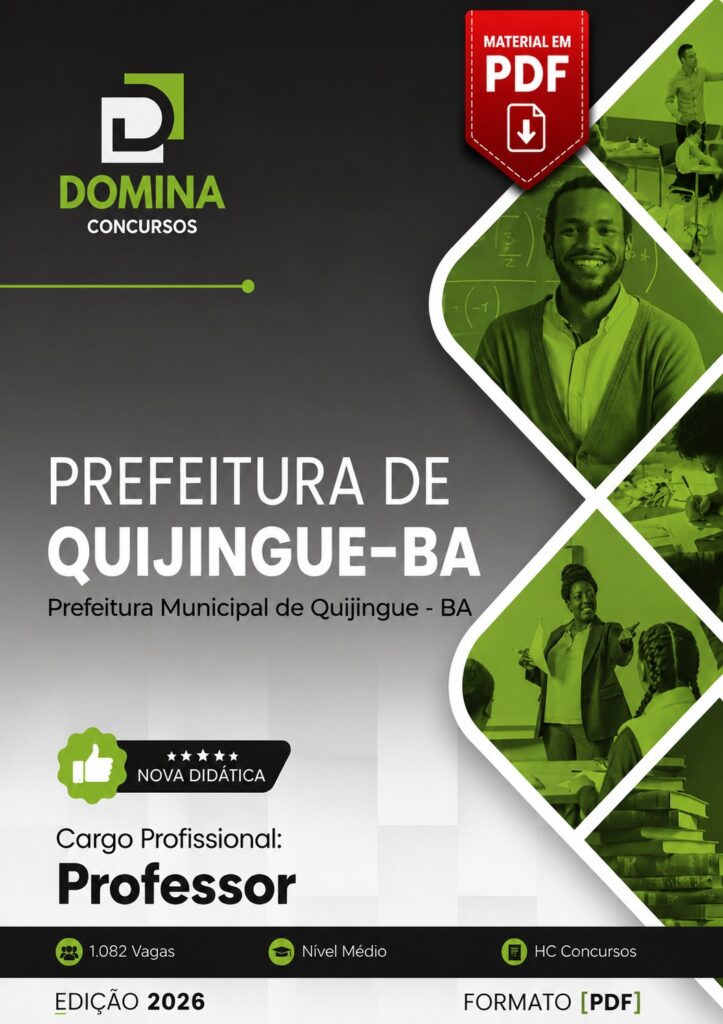 Apostila Professor Prefeitura de Quijingue BA 2026 em PDF