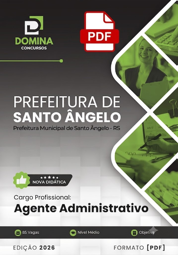 Material em PDF para o cargo de Escriturário do Concurso da Prefeitura de Brotas - SP, edição 2026.