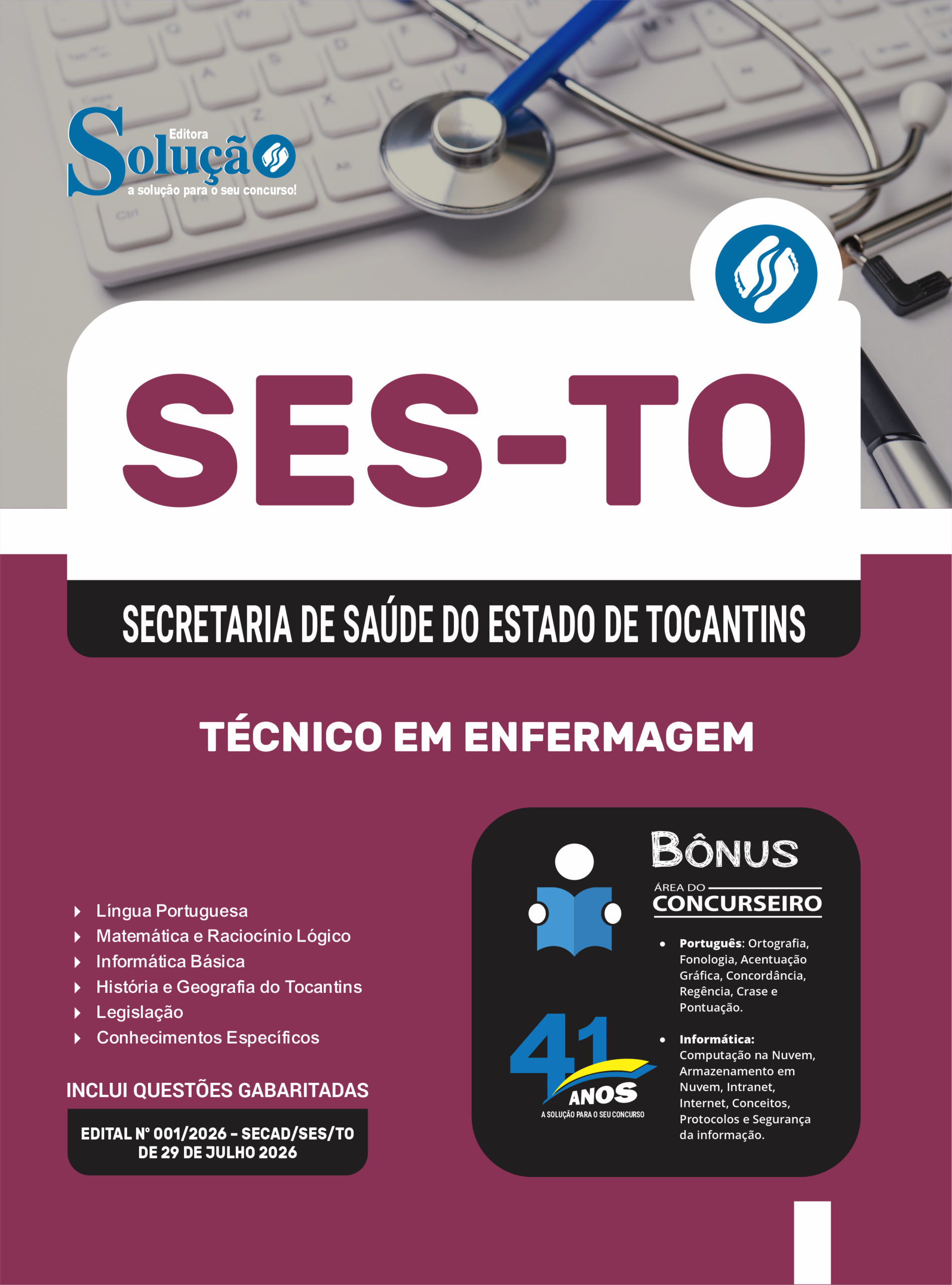 Apostila Concurso Técnico em Enfermagem SES-TO 2026