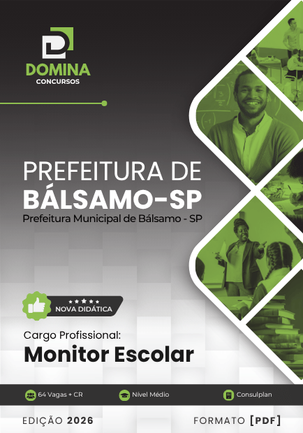 Apostila Monitor Escolar Bálsamo SP 2026